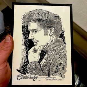 Elvis Presley in letterism by Carl M. Rupert